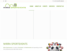 Tablet Screenshot of mirra-sportevents.nl